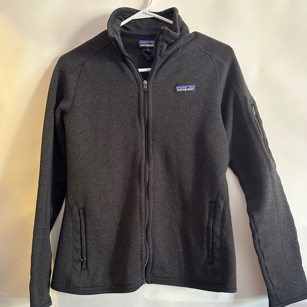 Patagonia Womens Better Sweater Full Zip Fleece Jacket Charcoal Grey Size M